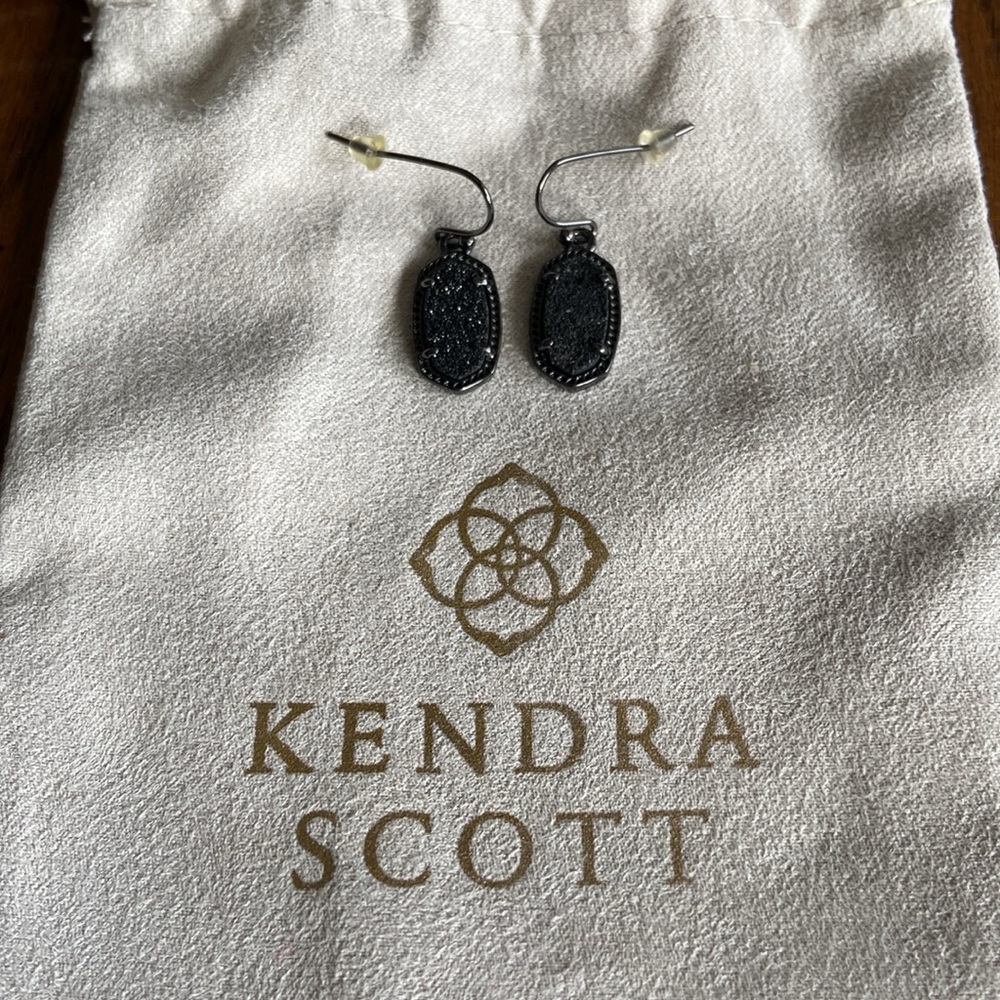 Kendra Scott Black Drop Earrings - Picture 6 of 7